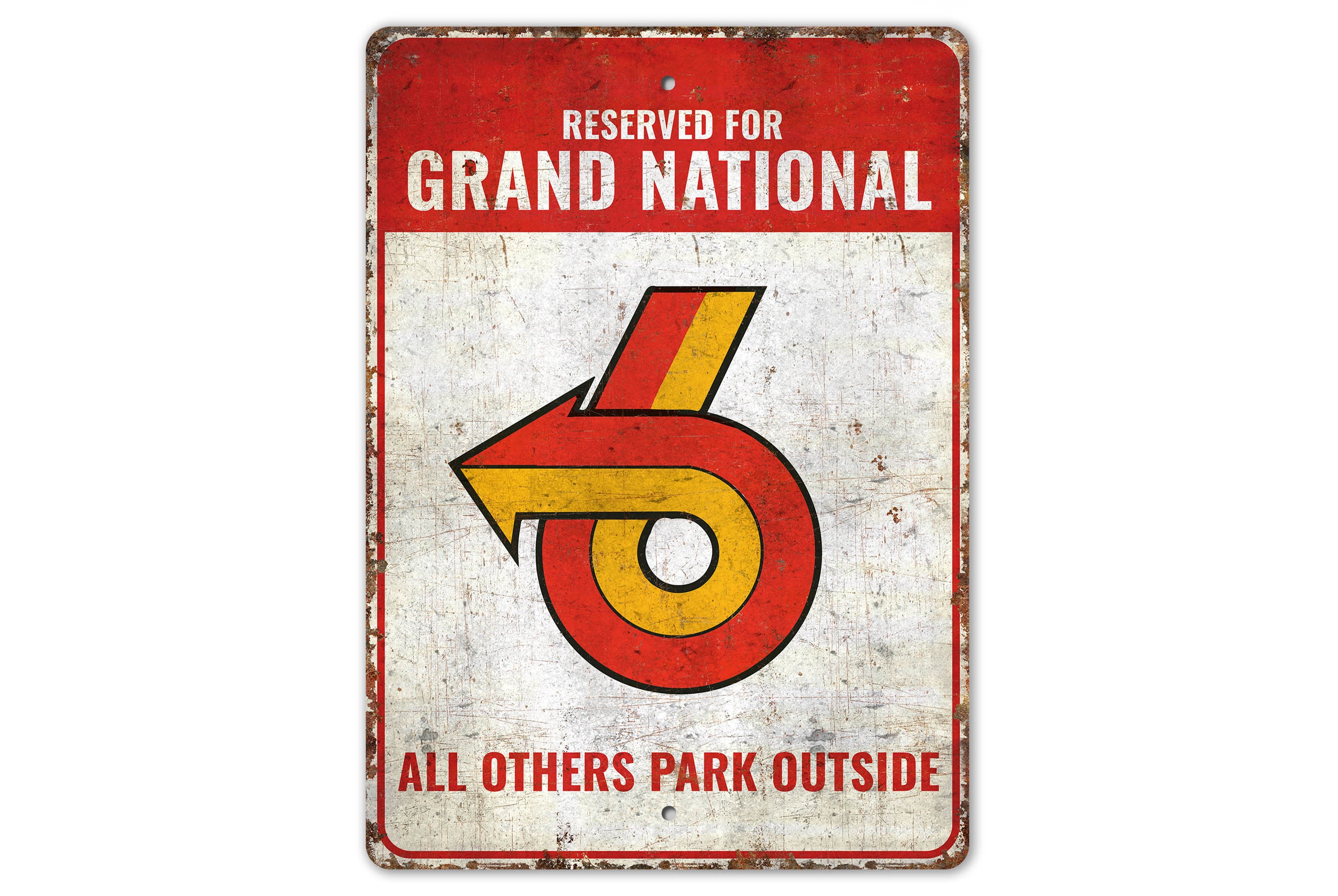 Parking Reserved Sign - Grand National Parking Sign - Parking Sign - Parking Decor - Vintage Style Sign - Premium Quality Rustic Metal Sign