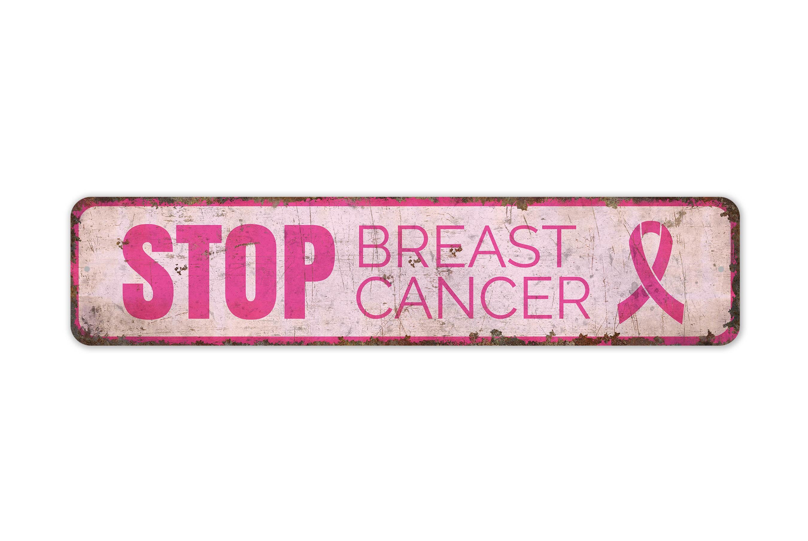 Rustic Cancer Ribbon Images Stop Breast Cancer - Pink Ribbon Sign - Cancer Fighter Sign - Cancer ...