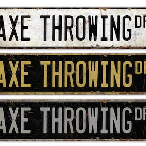 Axe Throwing - Axe Throwing Sign - Axe Throwing Decor - Custom Axe Throwing - Sports  Sign - Premium Quality Rustic Metal Sign