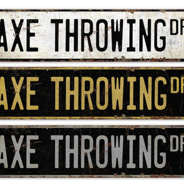 Axe Throwing - Axe Throwing Sign - Axe Throwing Decor - Custom Axe Throwing - Sports  Sign - Premium Quality Rustic Metal Sign