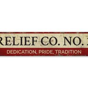 Relief Co. No. 2 - Relief Co. No. 2 Sign - Relief Co. No. 2 Decor - Vintage Style Sign - Premium Quality Rustic Metal Sign