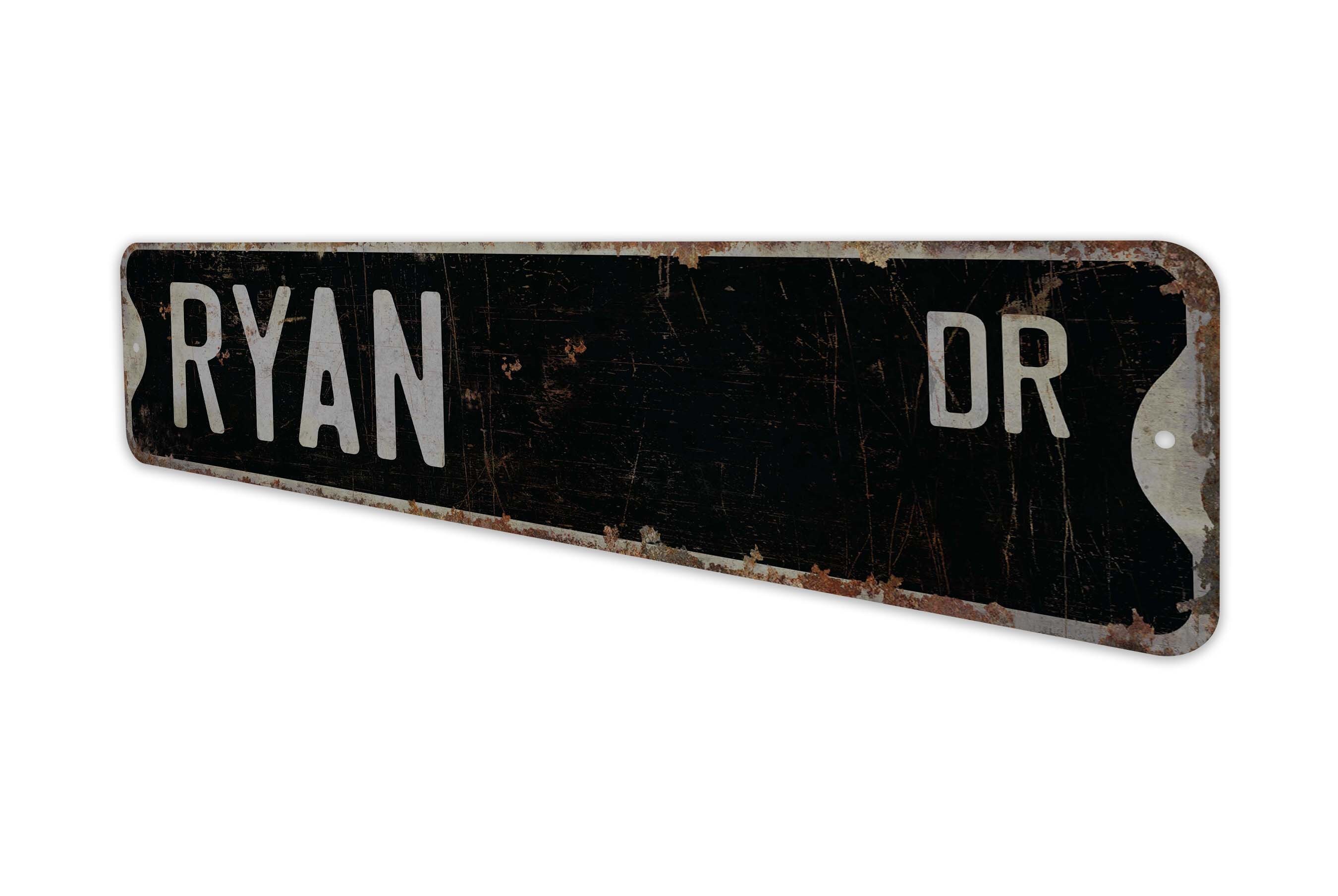Ryan Rd Sign Ryan Name Sign - Kids Room Door Sign - Boys Room Sign - Family Name ...
