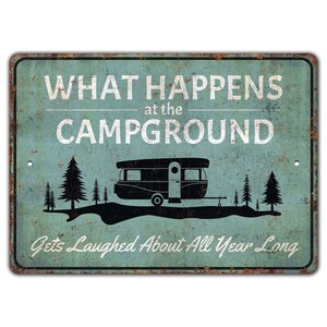 Camping Ground Sign - Camping Decor - Camping Lover Gift - Camp Sign - Vintage Style Sign - Premium Quality Rustic Metal Sign