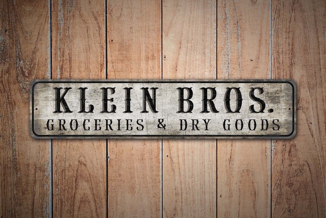 Brothers Dry Goods Dry Goods Sign Vintage Style Sign Grocery and Dry