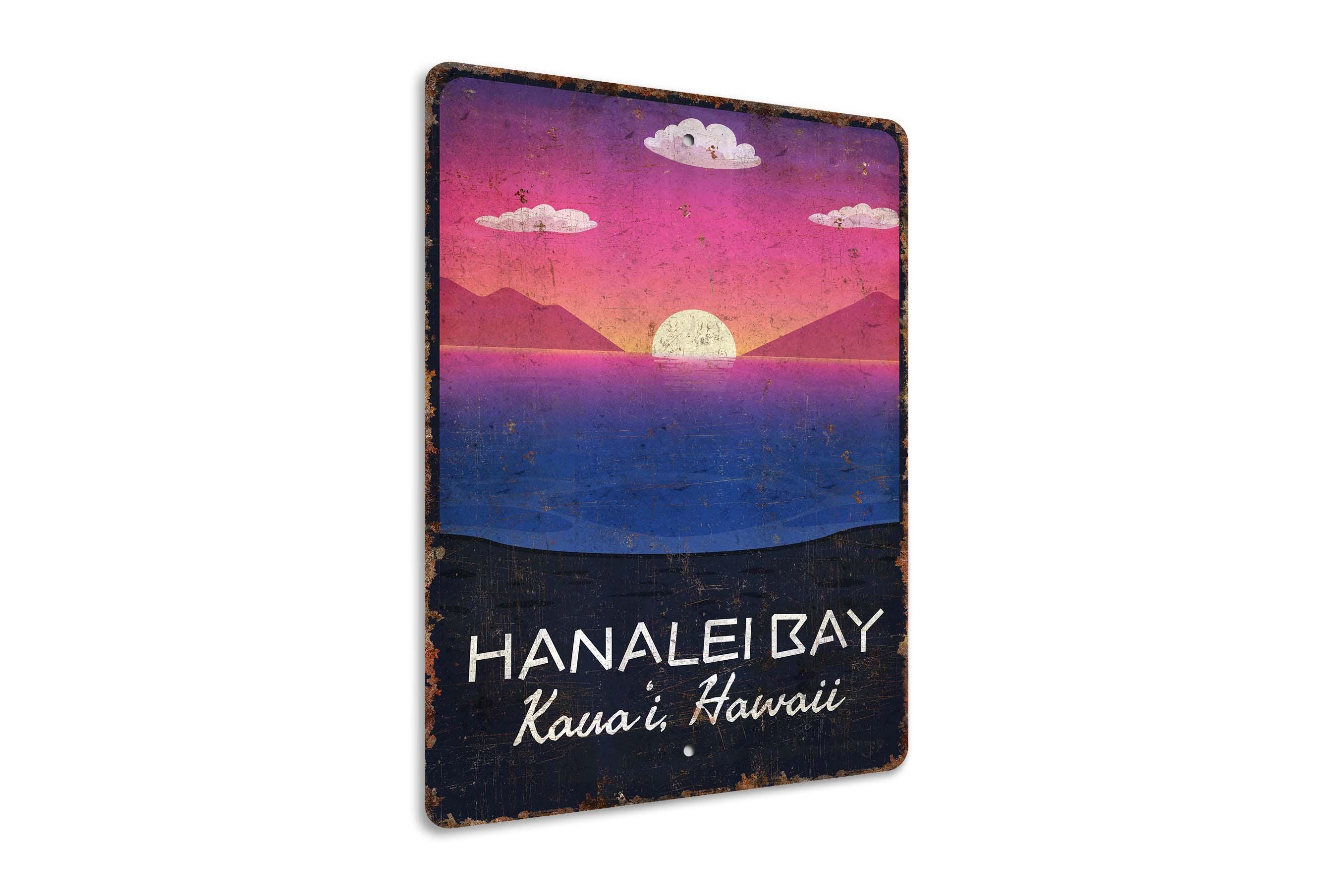 Hanalei Bay Sign - Kauai Hawaii - Beach Decor - Hanalei Bay Gift ...