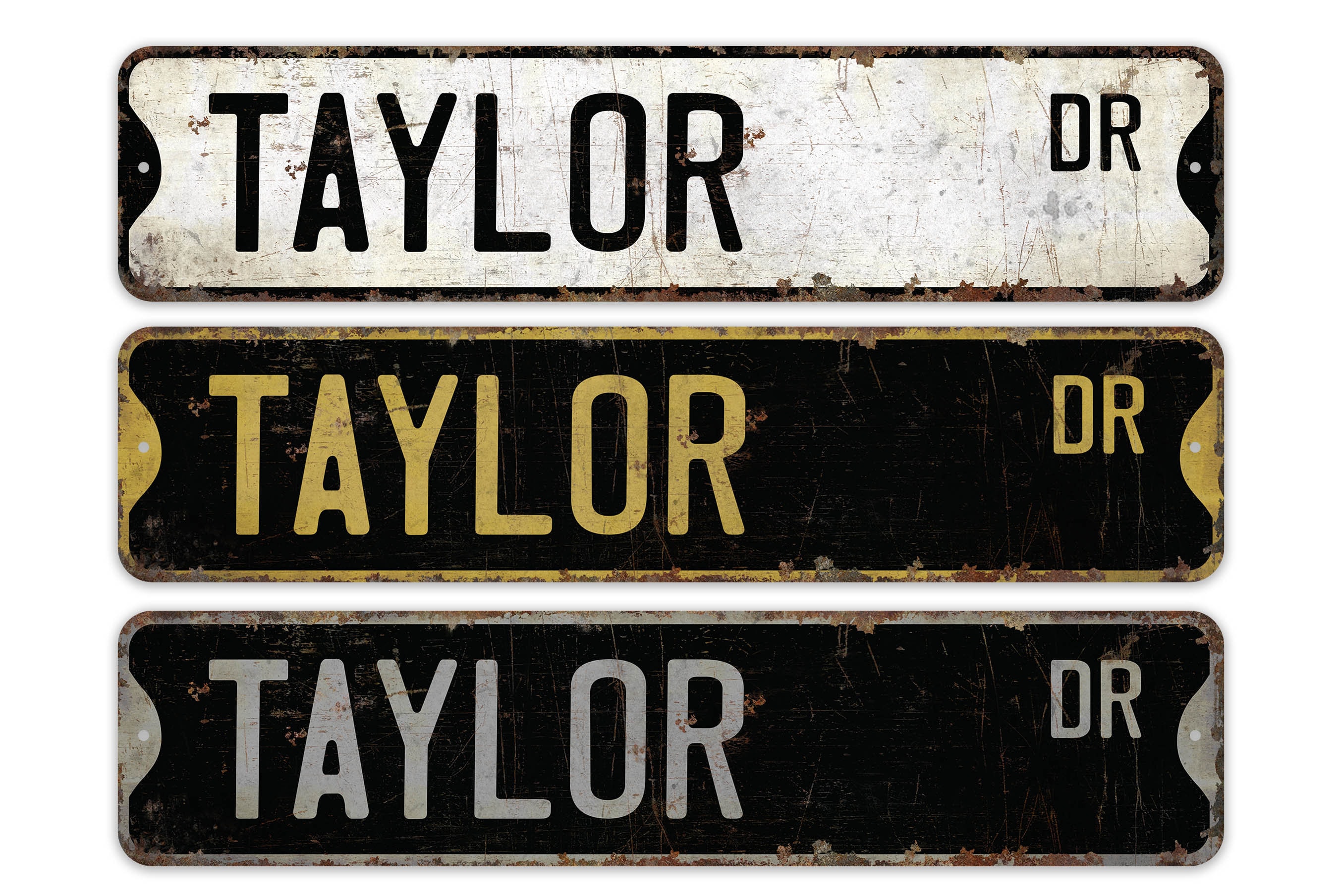 Taylor Rd Sign Taylor Name Sign - Kids Room Door Sign - Family Name Sign - Children ...