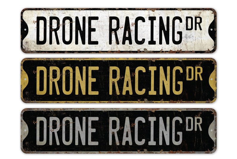 Drone Racing - Drone Racing Sign - Drone Racing Decor - Boxing Decor - Sports Sign - Premium Quality Rustic Metal Sign image 2
