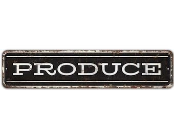 Letrero de productos agrícolas - Letrero de granja - Decoración de granja - Regalo para dueños de granja - Letrero de productos agrícolas - Letrero de estilo vintage - Letrero de metal rústico de primera calidad