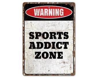 Zona per amanti dello sport - Cartello Zona per amanti dello sport - Decorazioni Zona per amanti dello sport - Cartello Zona per amanti dello sport - Cartello Stile Vintage - Cartello in metallo rustico di qualità premium
