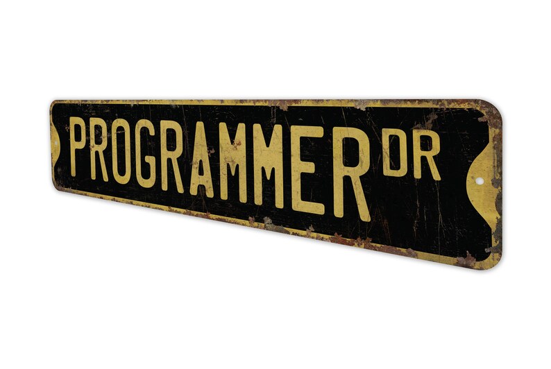 Programmierer - Programmierer Schild - Programmierer Dekor - Vintage Stil Schild - Benutzerdefinierte Straßenschild - Premium Qualität rustikales Metallschild Bild 6