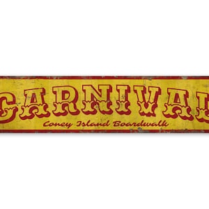 Carnival Sign - Carnival Decor - Custom Carnival Sign - Vintage Style Sign - Premium Quality Rustic Metal Sign
