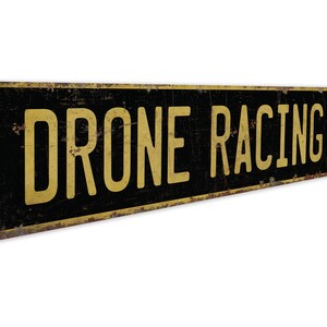 Drone Racing - Drone Racing Sign - Drone Racing Decor - Boxing Decor - Sports Sign - Premium Quality Rustic Metal Sign image 5