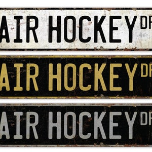 Air Hockey - Air Hockey Sign - Hockey Sign - Air Hockey Game - Air Hockey Decor - Sports  Sign - Premium Quality Rustic Metal Sign