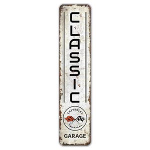 Classic Garage - Chevrolet Sign - Chevrolet Lover Gift - Chevrolet Owner Gift - Vintage Style Sign - Premium Quality Rustic Metal Sign