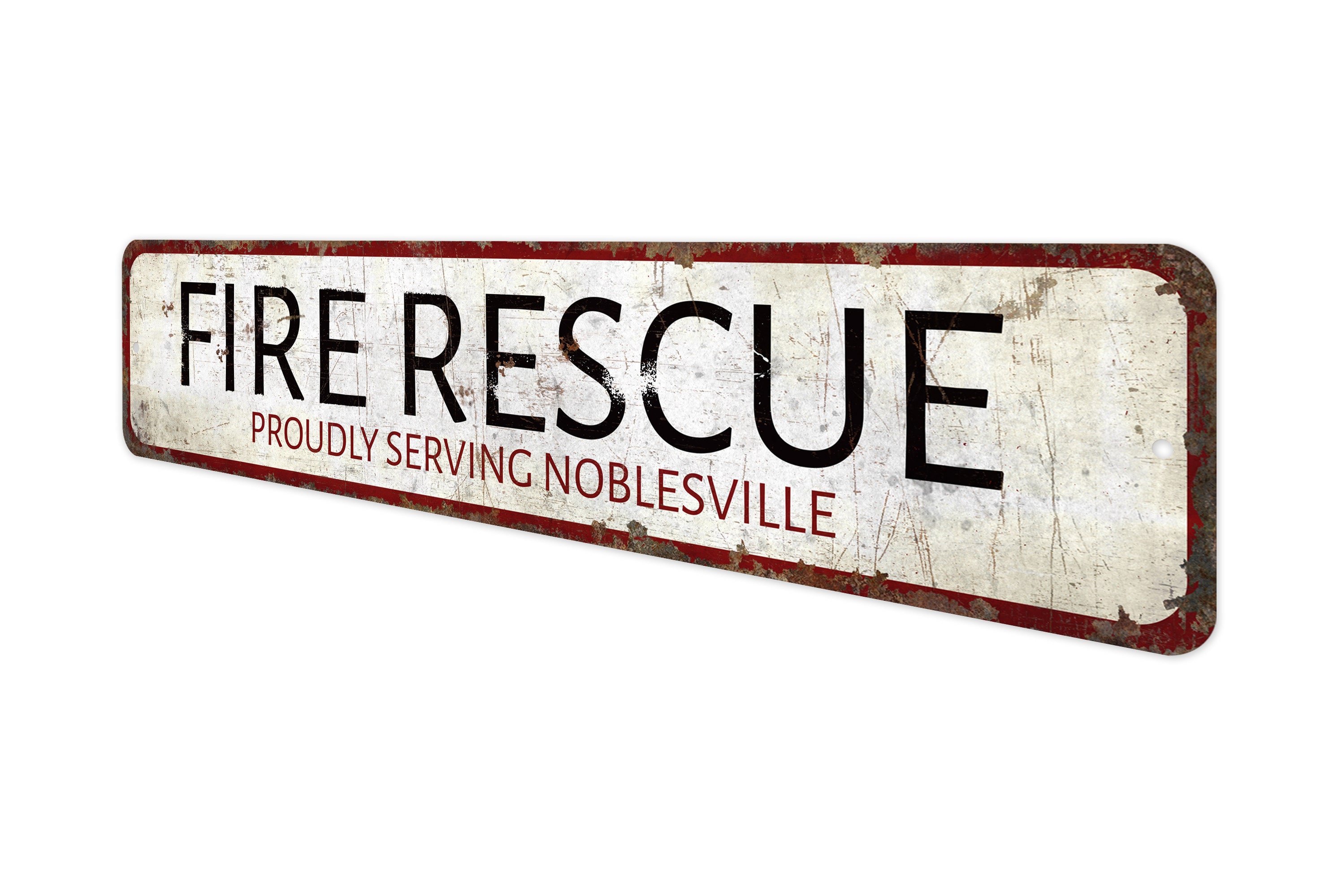 Fire Rescue Sign - City Fire Rescue - Vintage Style Sign - Fire Rescue ...