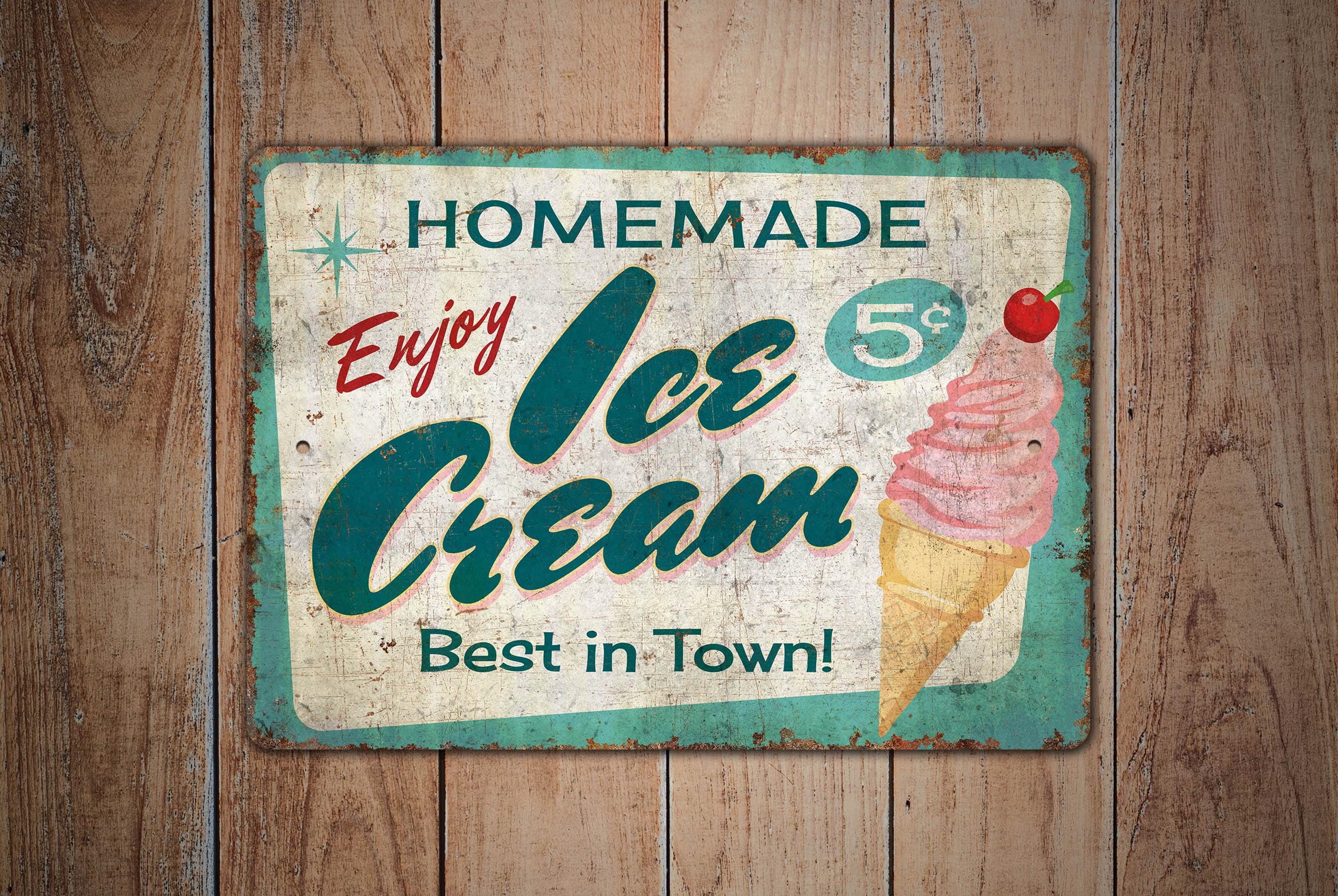 Ice Cream Sign - Home Style Ice Cream - Ice Cream Lover Gift