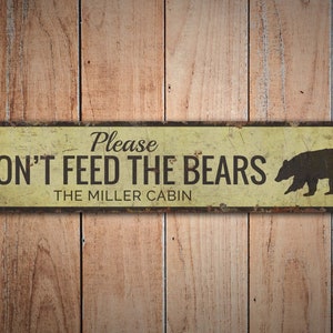 Don't Feed the Bears Sign - Zoo Sign - Animal Feeding Sign - Vintage ...