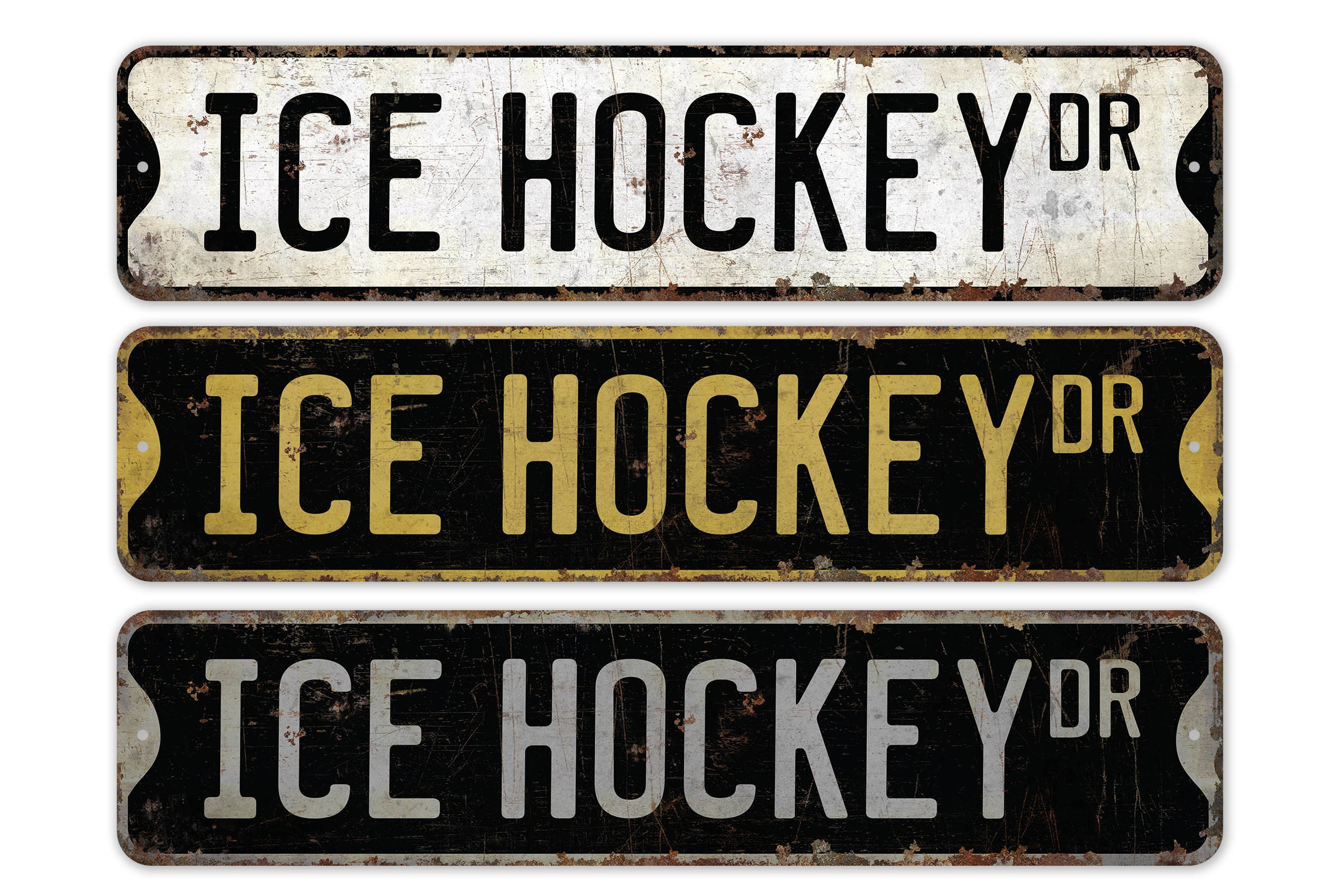 Ice Hockey Sign - Ice Hockey Game Sign - Ice Hockey Decor - Custom Ice Hockey - Sports Sign - Premium Quality Rustic Metal Sign