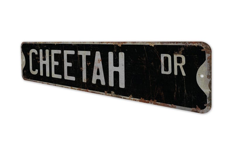 Cheetah - Cheetah Sign - Cheetah Decor - Vintage Style Sign - Custom ...