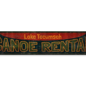 Canoe Rental Sign - Custom Canoe Rental - Canoe Rental Sign - Vintage Style Sign - Premium Quality Rustic Metal Sign