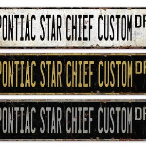 Pontiac Star Chief Custom - Pontiac Star Chef Sign - Pontiac Star Chief Custom Decor - Premium Quality Rustic Metal Sign