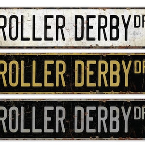 Roller Derby - Roller Derby Sign - Roller Derby Game - Derby Game Sign - Sports Sign - Premium Quality Rustic Metal Sign