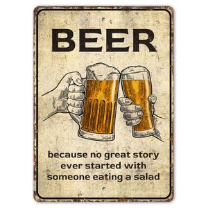 Beer Sign - Beer Bar Sign - Beer Lover Gift - Beer Bar Decor - Pub Sign - Pub Decor - Vintage Style Sign - Premium Quality Rustic Metal Sign
