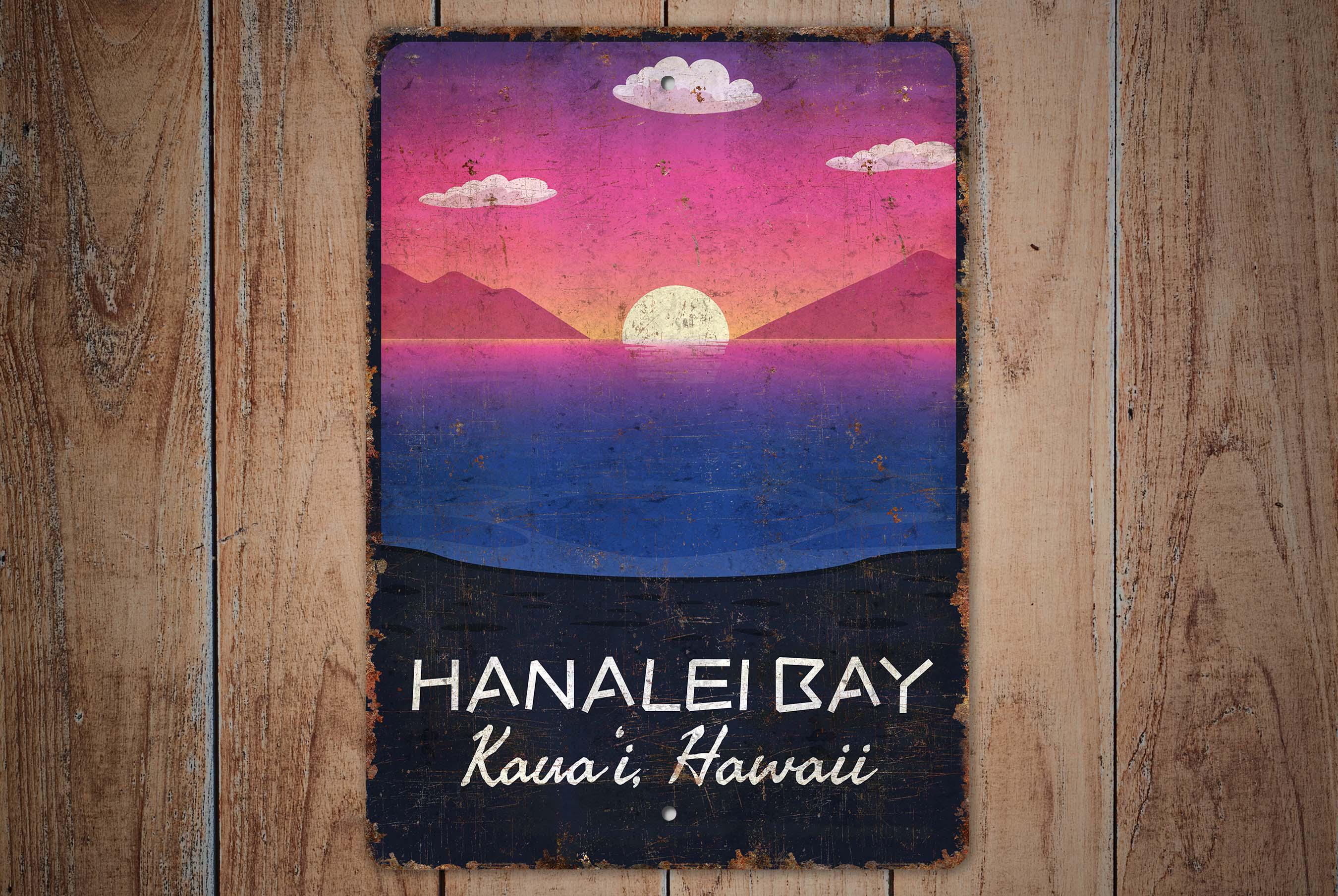 Hanalei Bay Sign - Kauai Hawaii - Beach Decor - Hanalei Bay Gift ...