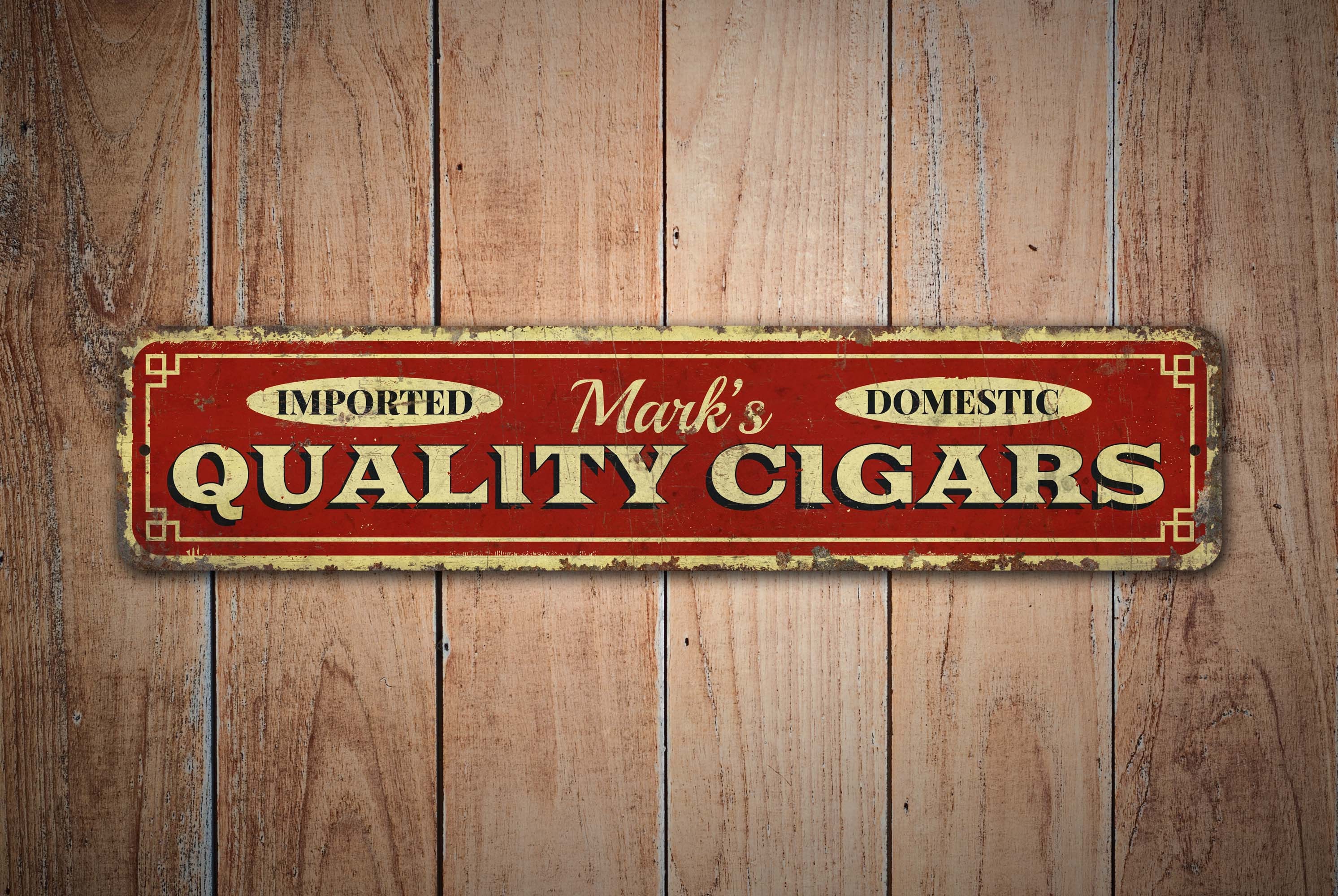 Quality Cigars Sign - Custom Cigars Sign - Vintage Style Sign - Cigar ...