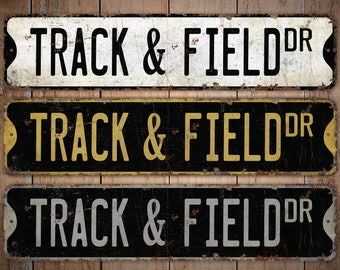 Track Field - Track Field Sign - Track Field Game - Custom Track Field - Sports Sign - Premium Quality Rustic Metal Sign