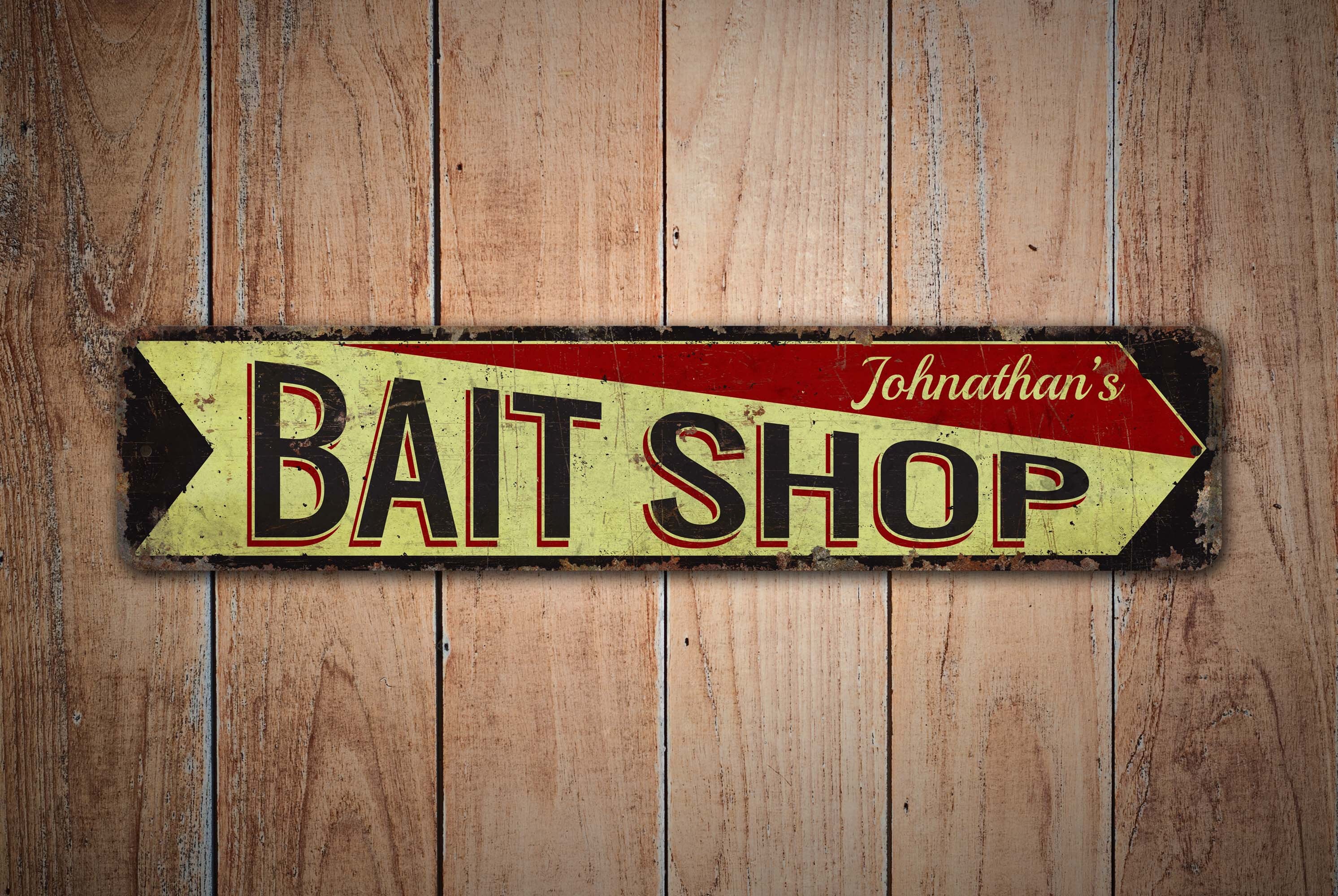 Bait Shop Sign Customized Bait Shop Sign Vintage Style Sign Custom