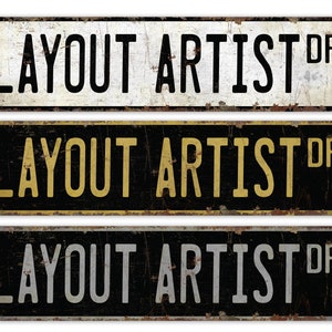 Layout Artist - Layout Artist Sign - Layout Artist Decor - Vintage ...