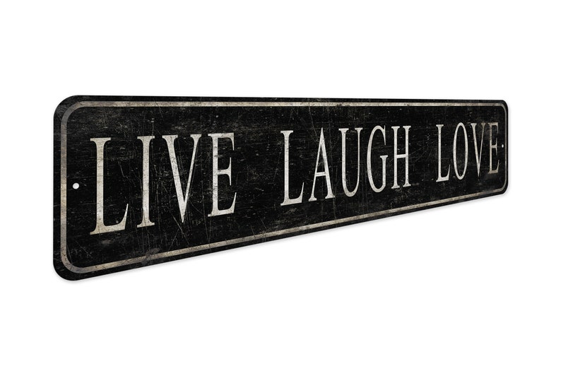 Live Laugh Love - Live Love Sign - Vintage Style Sign - Live Love Decor - Premium Quality Rustic Metal Sign image 3