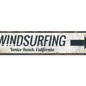Windsurfing Sign - Windsurfing Decor - Wind Surfing Decor - Vintage Style Sign - Wind Surfing Sign - Premium Quality Rustic Metal Sign