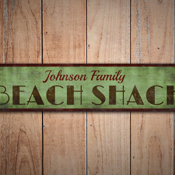 Beach Shack Sign - Beach Shack Decor - Rustic Beach Decor - Custom Beach House - Vintage Style Sign - Premium Quality Rustic Metal Sign