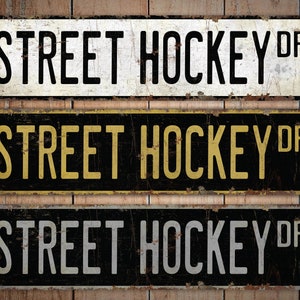 Street Hockey - Street Hockey Sign - Street Hockey Game - Street Hockey Decor - Sports Sign - Premium Quality Rustic Metal Sign