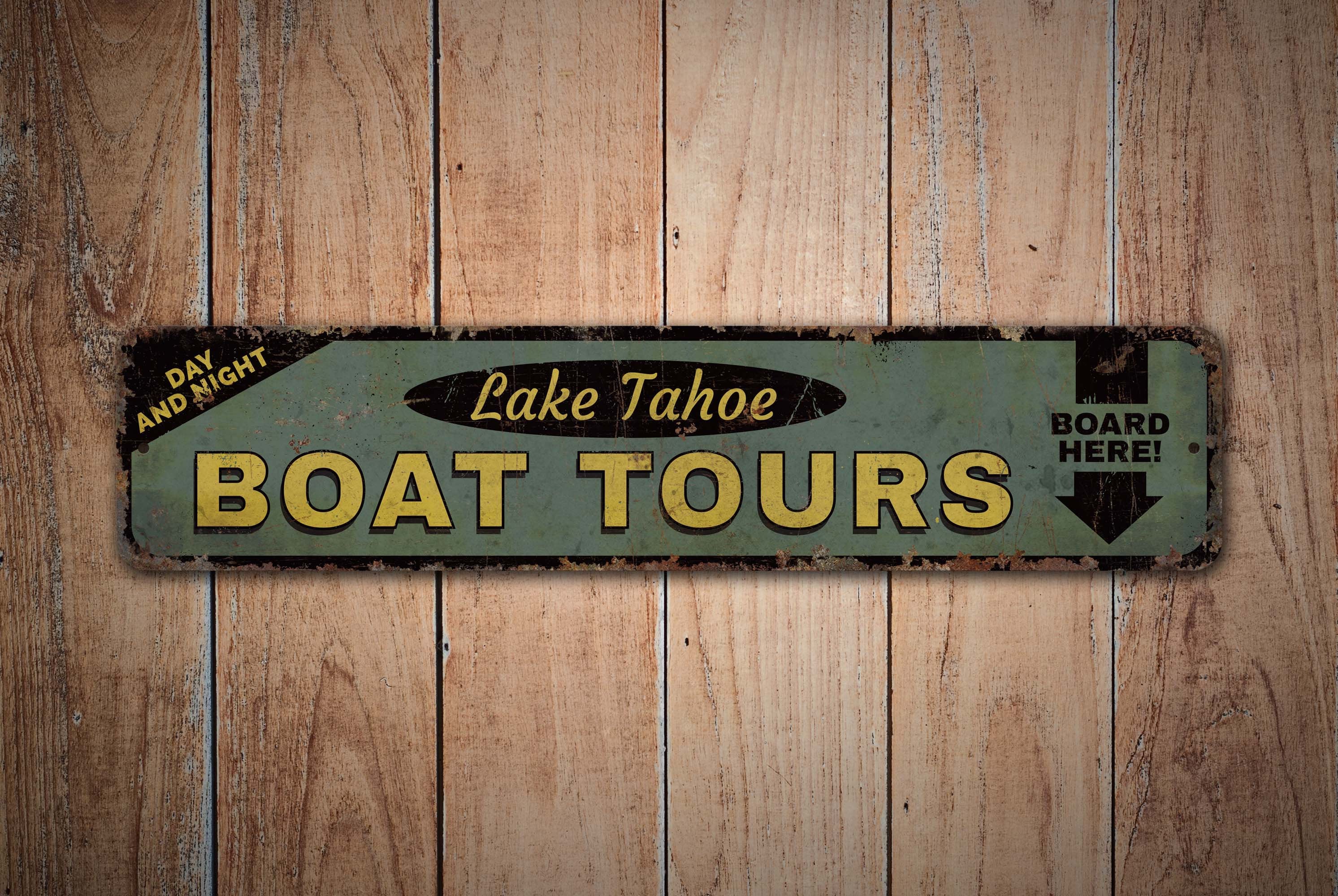 Boay Ride Sign Boat Tours Sign - Boat Tours Decor - Custom Boat Tour - Vintage Style ...