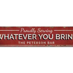Custom Bar Sign - Beer Bar Sign - Beer Bar Decor - Vintage Style Sign - Custom Text Sign - Premium Quality Rustic Metal Sign