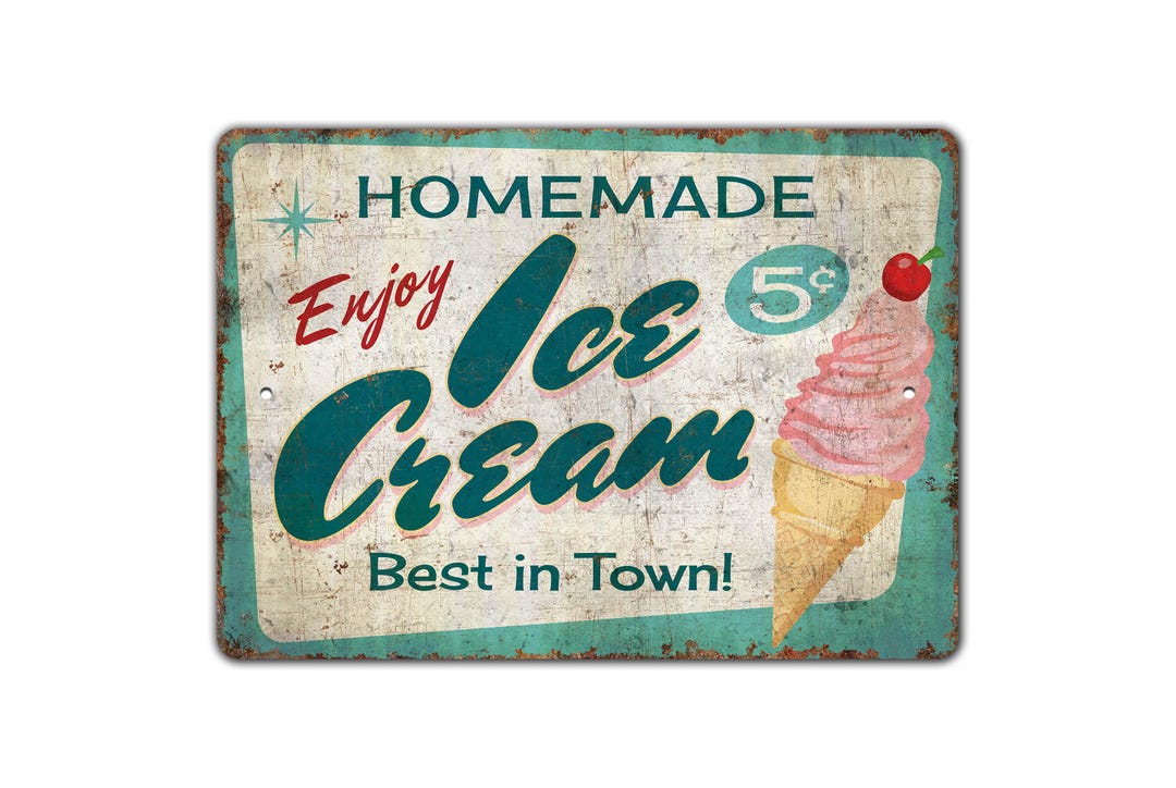 Ice Cream Sign - Home Style Ice Cream - Ice Cream Lover Gift