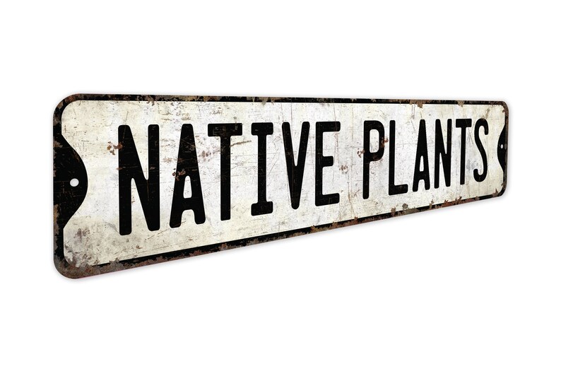 Native Plants - Native Plants Sign - Custom Native Plants - Native Plants Decor - Vintage Style Sign - Premium Quality Rustic Metal Sign image 3