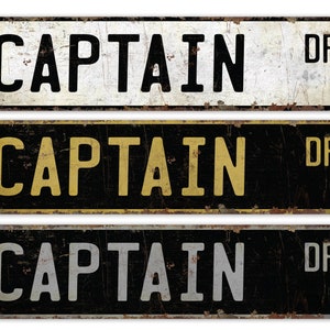 Captain - Captain Sign - Captain Decor - Vintage Style Sign - Custom ...