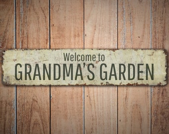 Grandma's Garden - Custom Garden Sign - Vintage Style Sign - Grandma's Garden Sign - Rustic Metal Sign - Premium Quality Rustic Metal Sign