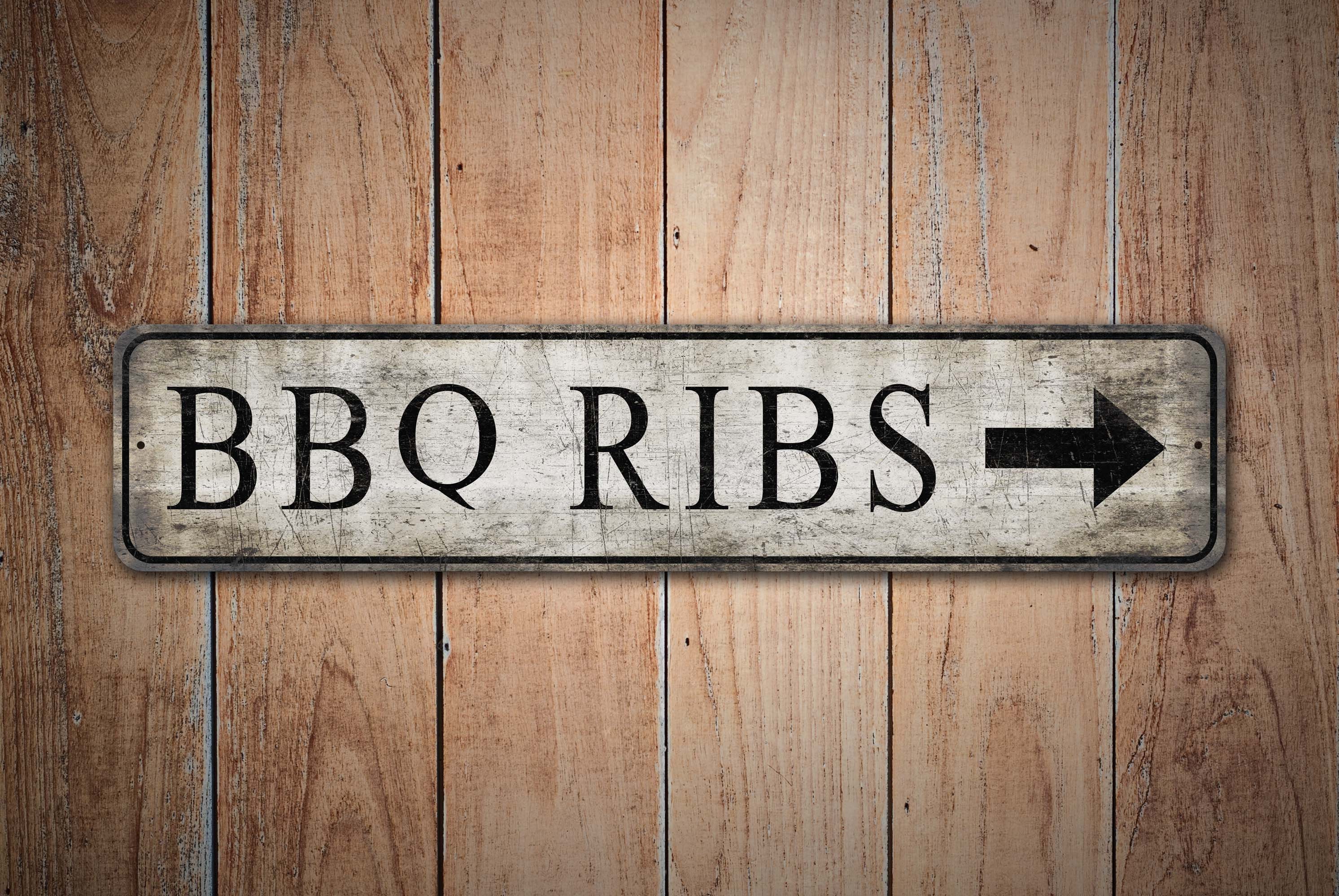 Barrel Ribs. Sign BBQ Ribs Arrow Sign - Custom BBQ Ribs Sign - BBQ Ribs Arrow Sign ...