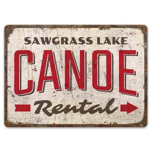 Canoe Rental Sign - Canoe Rental Decor - Canoe Rental - Lake House Decor - Vintage Style Sign - Premium Quality Rustic Metal Sign