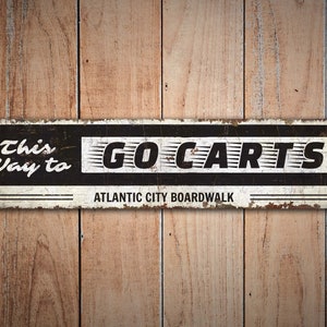 Go Carts Sign - Go Carts  Decor - Custom Go Carts - Vintage Style Sign - Go Carts - Premium Quality Rustic Metal Sign
