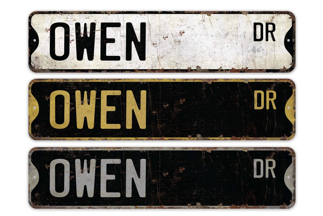 Owen Name Sign - Kids Room Door Sign - Boys Room Sign - Family Name ...