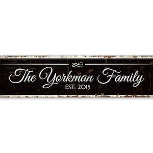 EST Date Sign - Family Name Sign - Established Sign - Vintage Style Sign - Family Establishment - Premium Quality Rustic Metal Sign