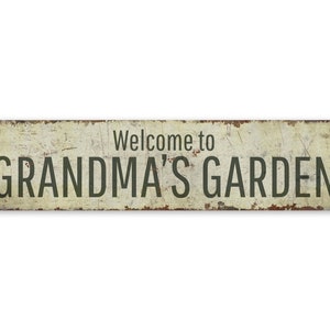 Le jardin de grand-mère - panneau de jardin personnalisé - panneau de Style vintage - panneau de jardin de grand-mère - panneau en métal rustique - panneau en métal rustique de qualité supérieure