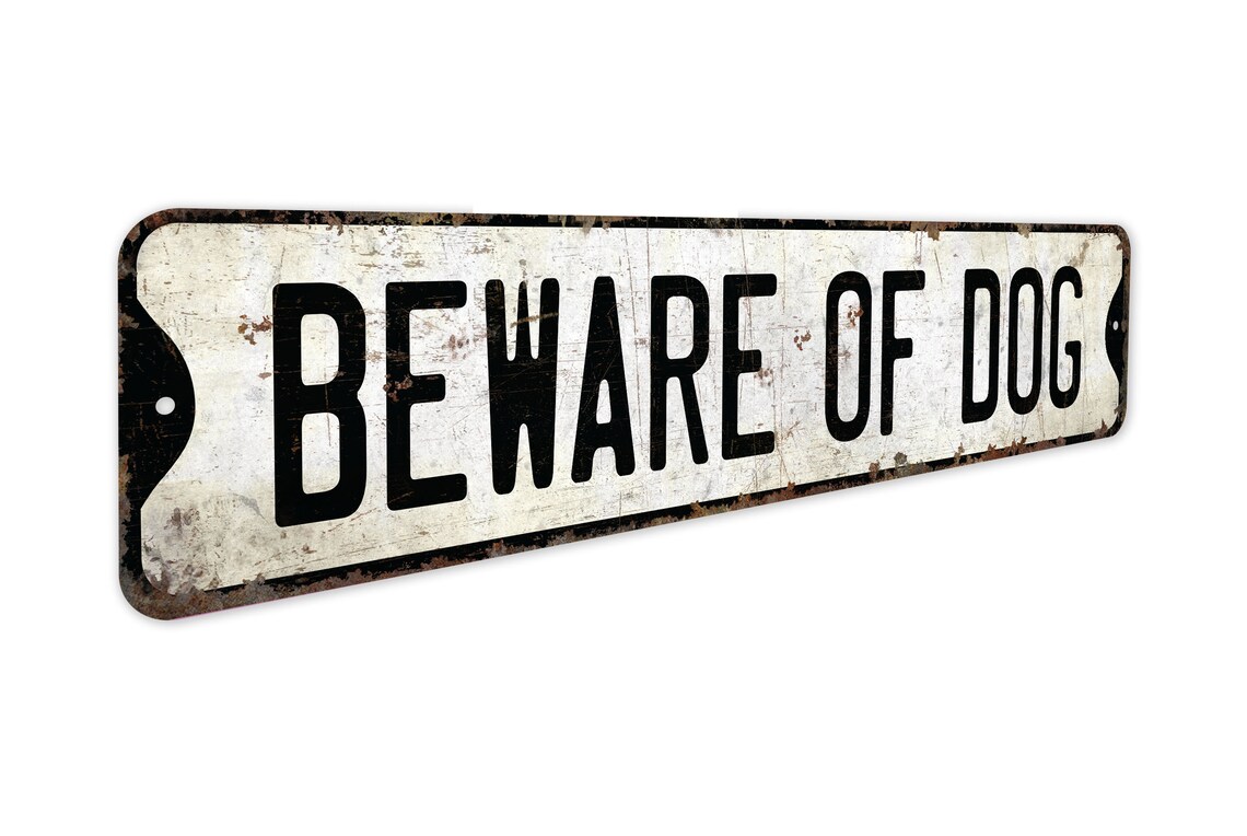 Beware of Dog Sign - Beware of Dog Decor - Vintage Style Sign - Beware ...