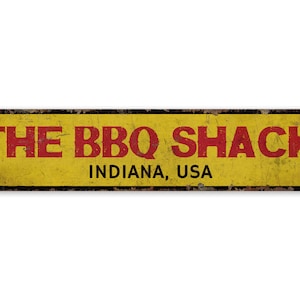 The BBQ Shack - Best BBQ Shack - BBQ Shack Decor - Food Shack Sign - Vintage Style Sign - Premium Quality Rustic Metal Sign